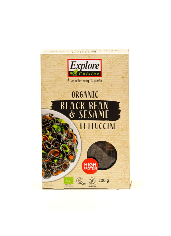 Organic black bean & sesame fettuccine